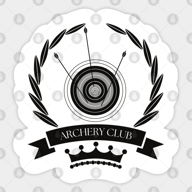 Archery Club Emblem Logo Archery Club Sticker TeePublic